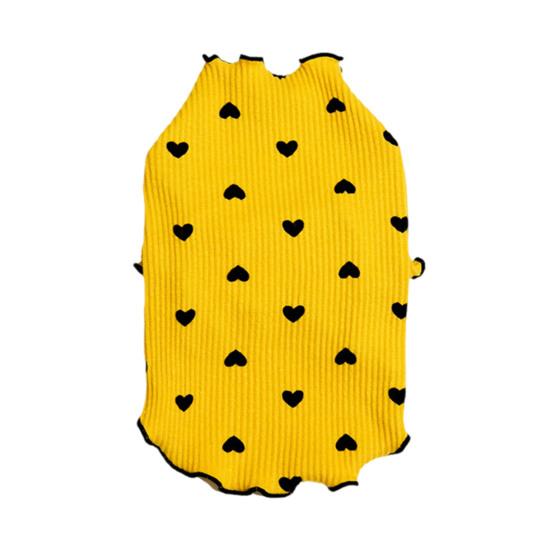 Одежда для собак средних и маленьких собак, кошек, летняя и осенняя рубашка с принтом в виде сердца для щенков, растягивающаяся одежда с длинными рукавами для чихуахуа, шнауцера