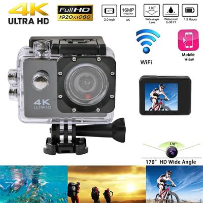 Экшн-камера Ultra HD 4K, 1080P/30FPS, Wi-Fi, 2,0 дюйма, 170D, подводный водонепроницаемый шлем, видеозапись, камеры Go Sports Cam Pro