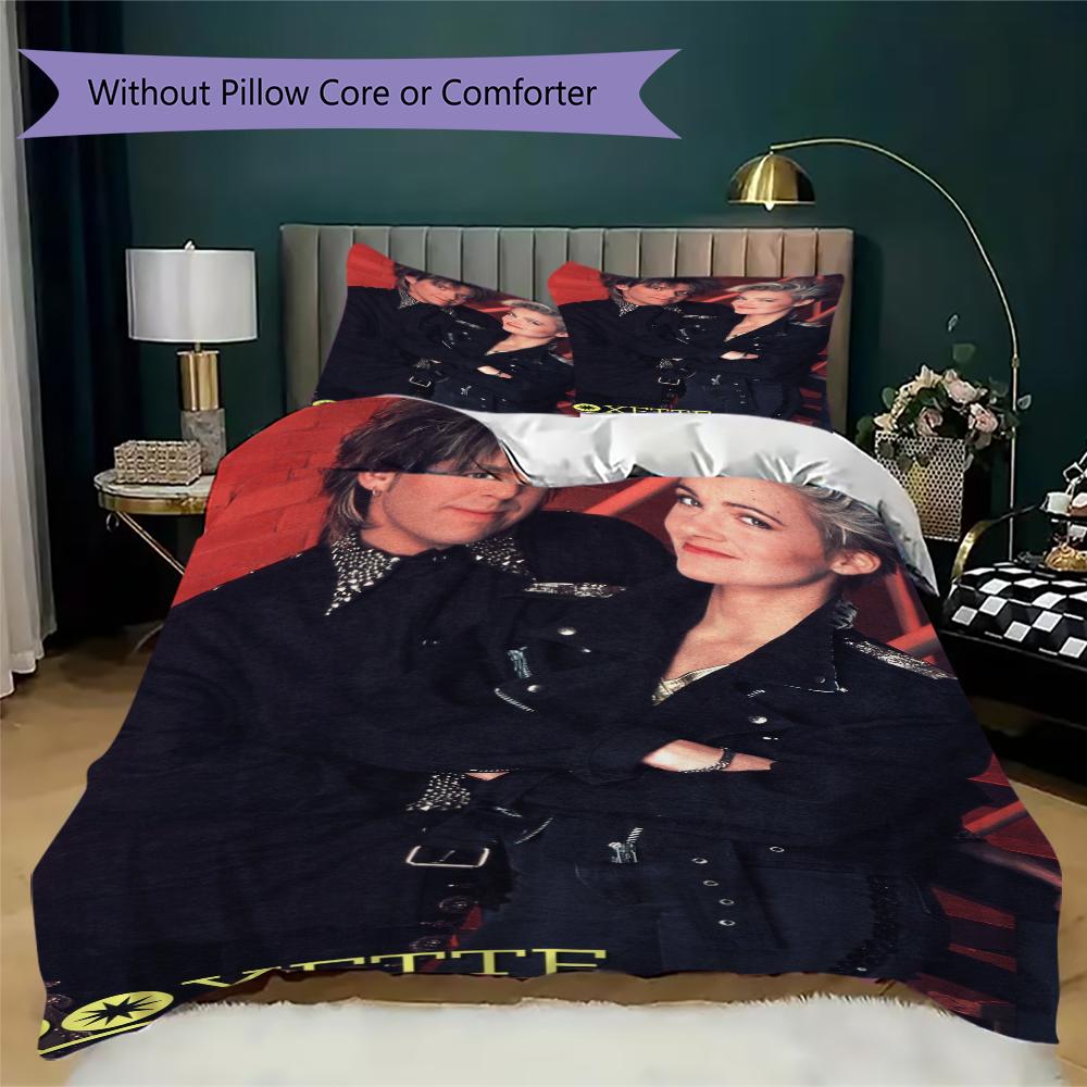 Roxette Pattern Bedding uilt Set uilt Cover Pillowcase Home Decoration Birthday Gift (1 * duvet cover + 2 * pillowcase without core)