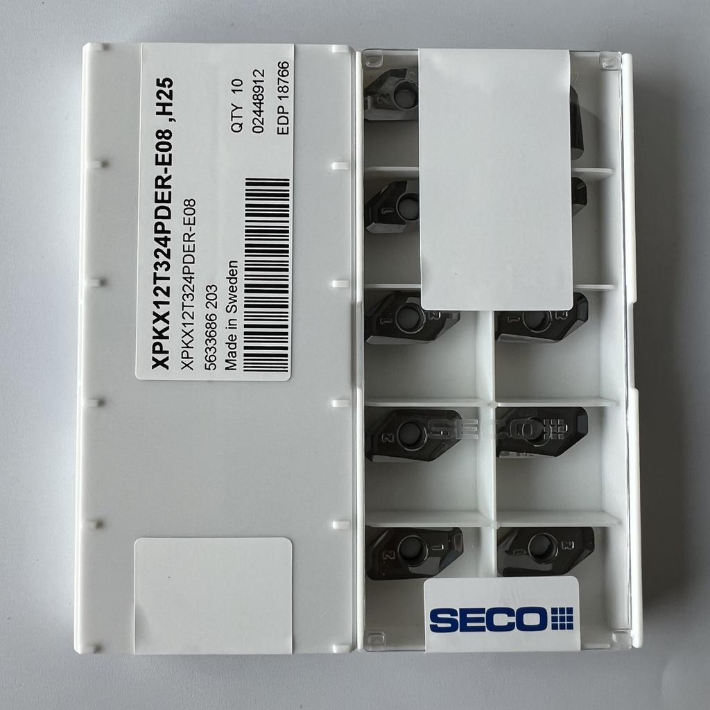 Seco / XPKX12T324PDER-E08,H25 / Original Genuine CNC Alloy Blade 10 Pcs