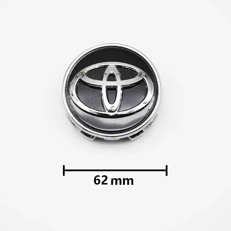 4 шт. 57 мм + 62 мм Колпачок ступицы колеса автомобиля Значок Для Toyota C-hr Prado Rav4 Yaris Hilux Prius Avensis Corolla Camry crown