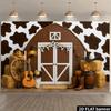 2D Vintage Farm Cowboy & Barn Birthday Party Decoration Backdrop