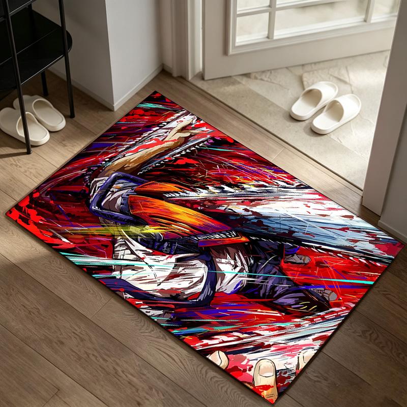Chainsaw Man A rug suitable for office chair areas living rooms and computer desks perfect for home offices and an ideal holiday gift