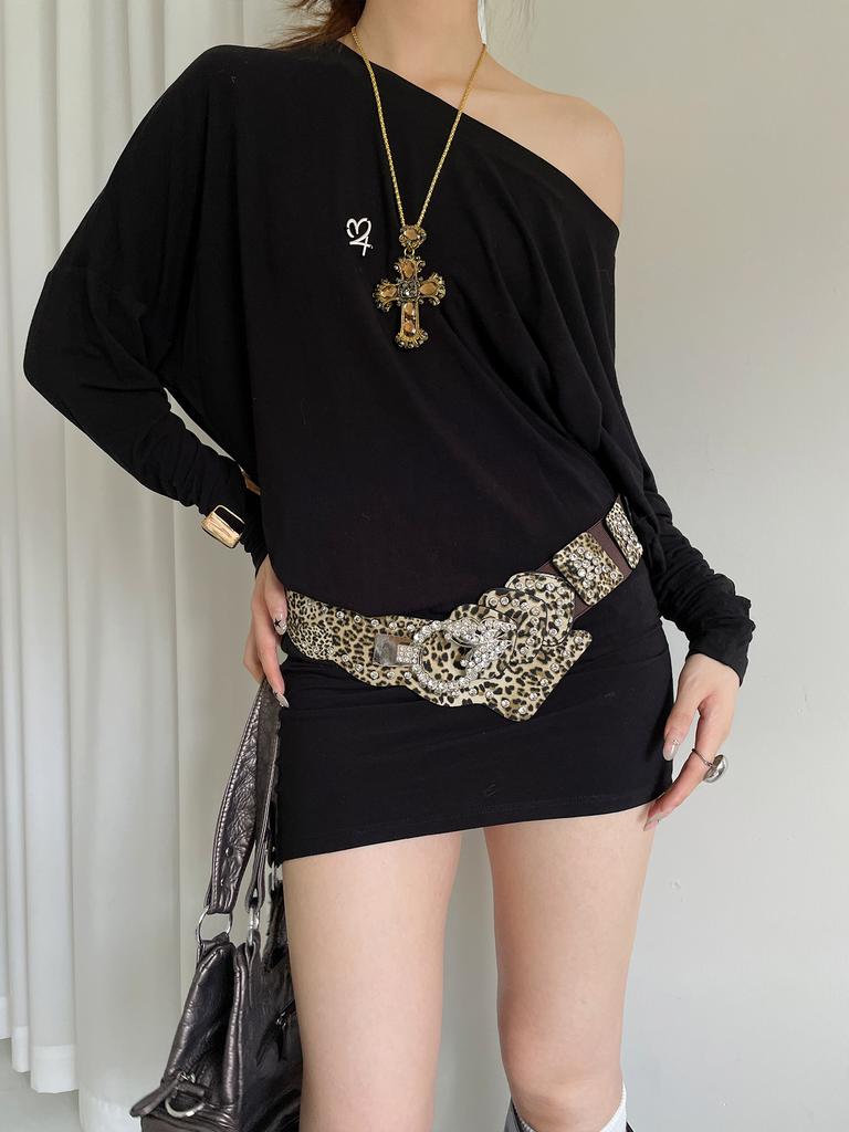 Retro Millennium Rivet Belt For Women Wide Version Of The Hipster Belt With A Sense Of Design In Brown
