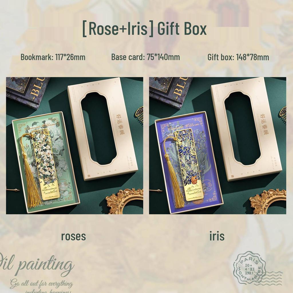 Ретро Закладка с Масляной Живописью: Изысканный металлический сувенир на День учителя и подарки к началу учебного года