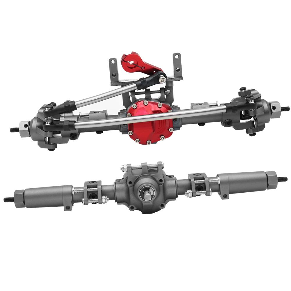 Комплект передней и задней оси SCX10 II из алюминиевого сплава с ЧПУ 30T/8T для 1/10 RC Crawler Axial AR44 90047 90046 AX90060 Builders Kit Upgrade