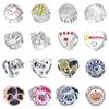 S925 Sterling Silver Flower Sunflower Angel Rabbit Mom Hollow Heart Circle Beads Fit Original Charms Bracelet DIY Jewelry