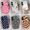 Чехол для Vivo Y51 Y52 Y97 Y55 Y73 Y75 Y77e Y83 Y90 Y91C Y9s Fashion Love Heart противоударный матовый прозрачный мягкий силиконовый чехол из ТПУ для бампера Vivo