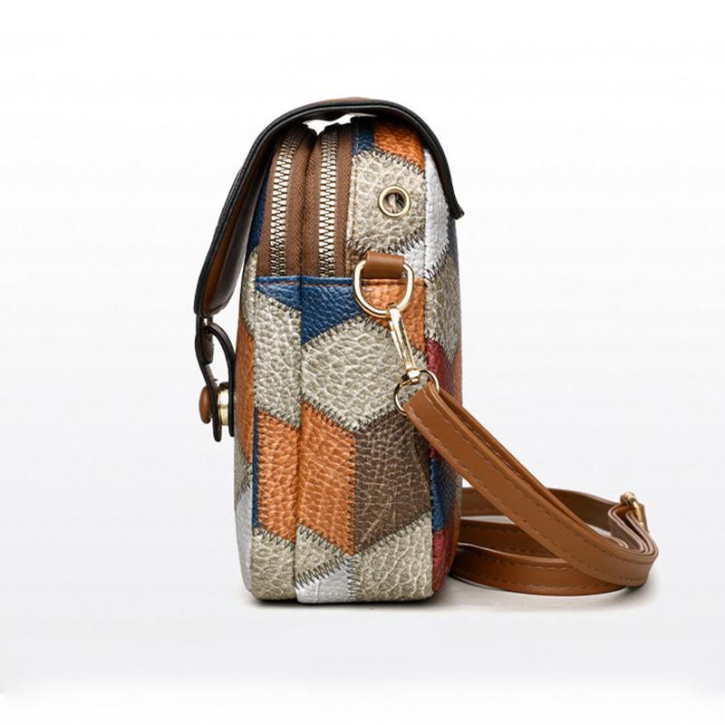 Новая Модная Многофункциональная Легкая Принтованная Сумка Через Плечо Сумка для Хранения Телефона Женская Клетчатая Ретро Сумка Кроссбоди KTY