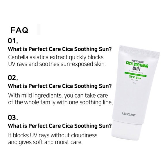 Lebelage Perfect Care Cica Успокаивающее Солнцезащитное 50G (3 варианта)