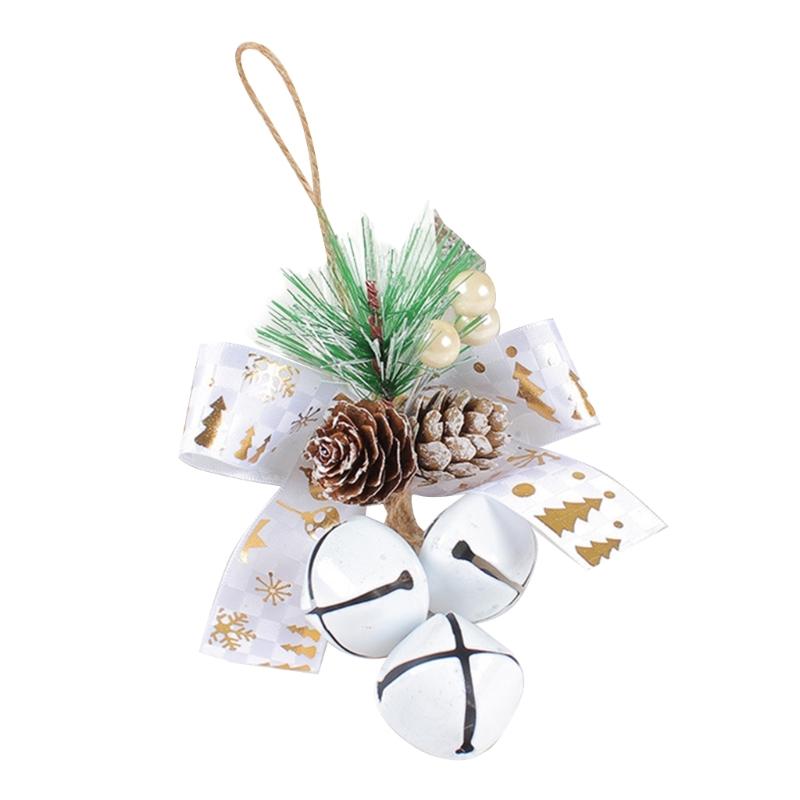 Christmas Bowknot with Bells for Christmas Tree Hanging Ornament Christmas Decoration Pendant Baubles Wedding Party Gift