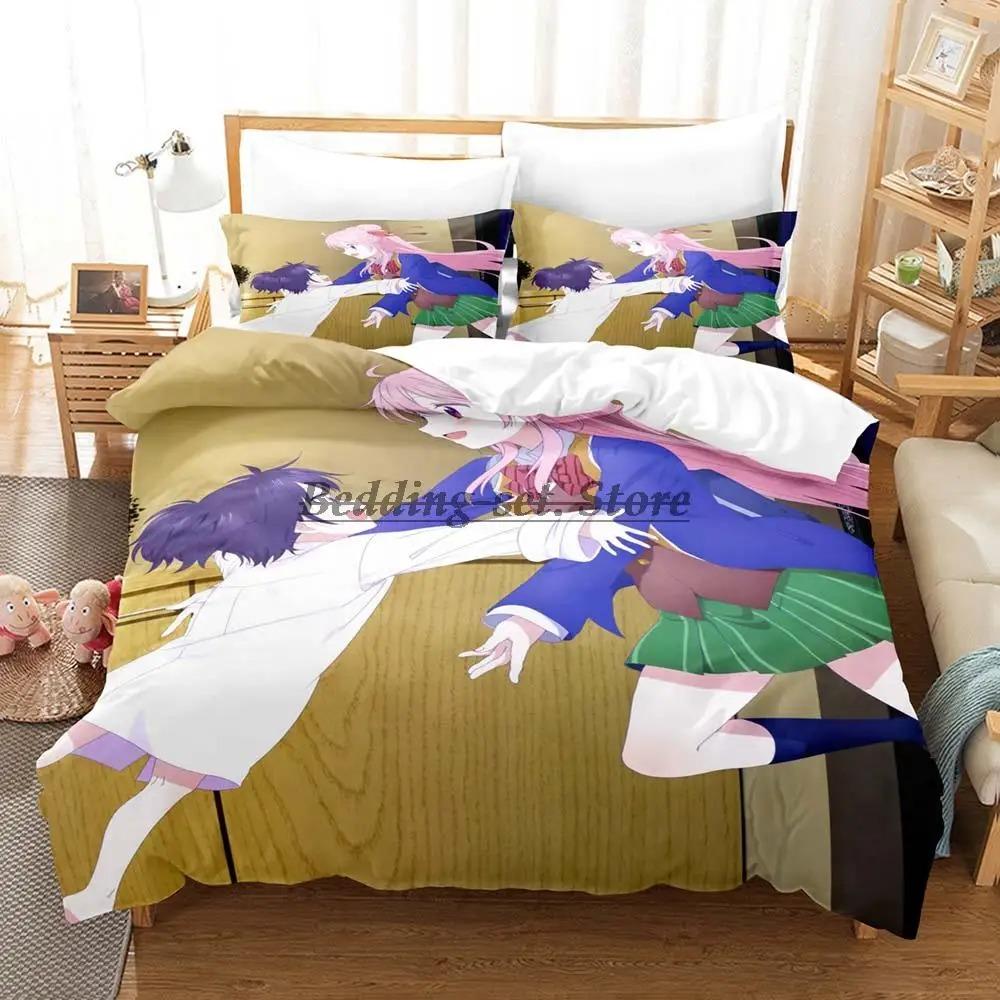Комплект постельного белья Happy Sugar Life Single Twin Full Queen King Size, комплект постельного белья Aldult Kid Bedroom Duvetcover Set, простыня в стиле аниме