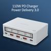 USB Wall Charger 110W 5-Port USB Charging Station Multi Port USB Hub Charger Compact Size LCD