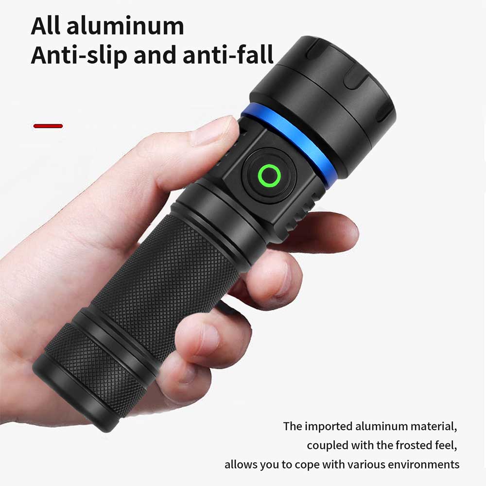 High Power 6LED 365nm UV Flashlight Rechargeable Torch Curing Cat Dog Stain Marker Money Scorpion Fluorescent Check Lamp Torch