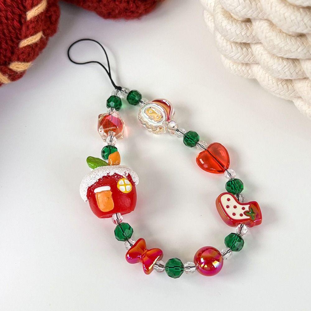 Рождественская серия Снеговик Колокольчик Цепочка для телефона Шляпа снеговика Колокольчик Санта Мобильная цепочка для телефона Мобильный телефон