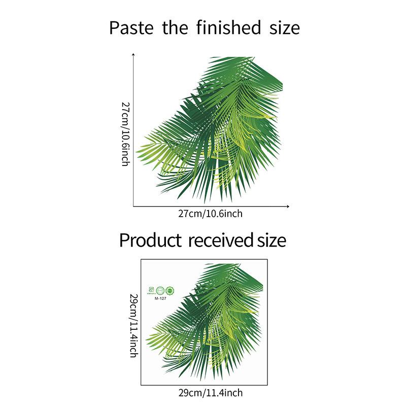 Green Plant Leaves Flower Wall Sticker Bathroom Toilet Decor Living Room Cabinet Home Decoration Decals Beautify Self Adhesive M