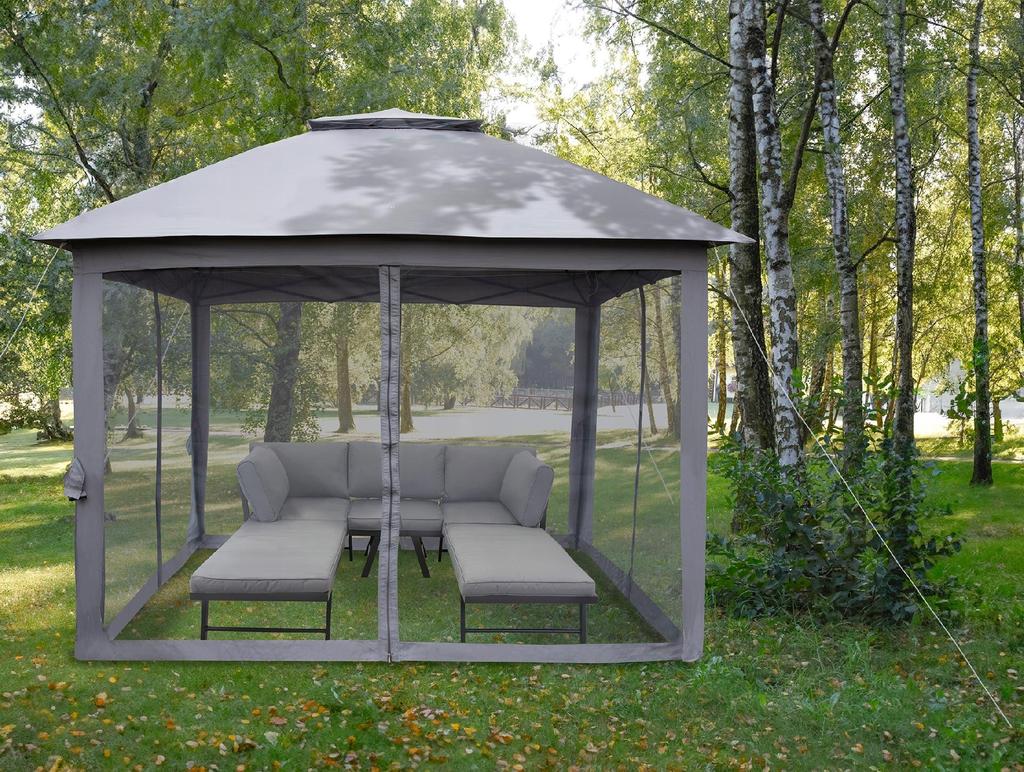 PAVILION CAMPING GARDEN TENT foldable MOSQUITO NET gazebo 3m x 3m