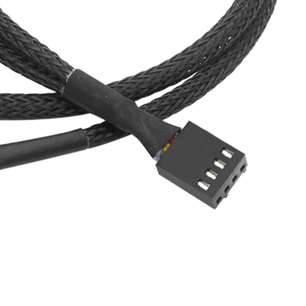 4-контактный черный кабель для вентилятора материнской платы Y-разветвитель Кабель для PWM-вентилятора Линия Кабель-адаптер для питания вентилятора компьютера