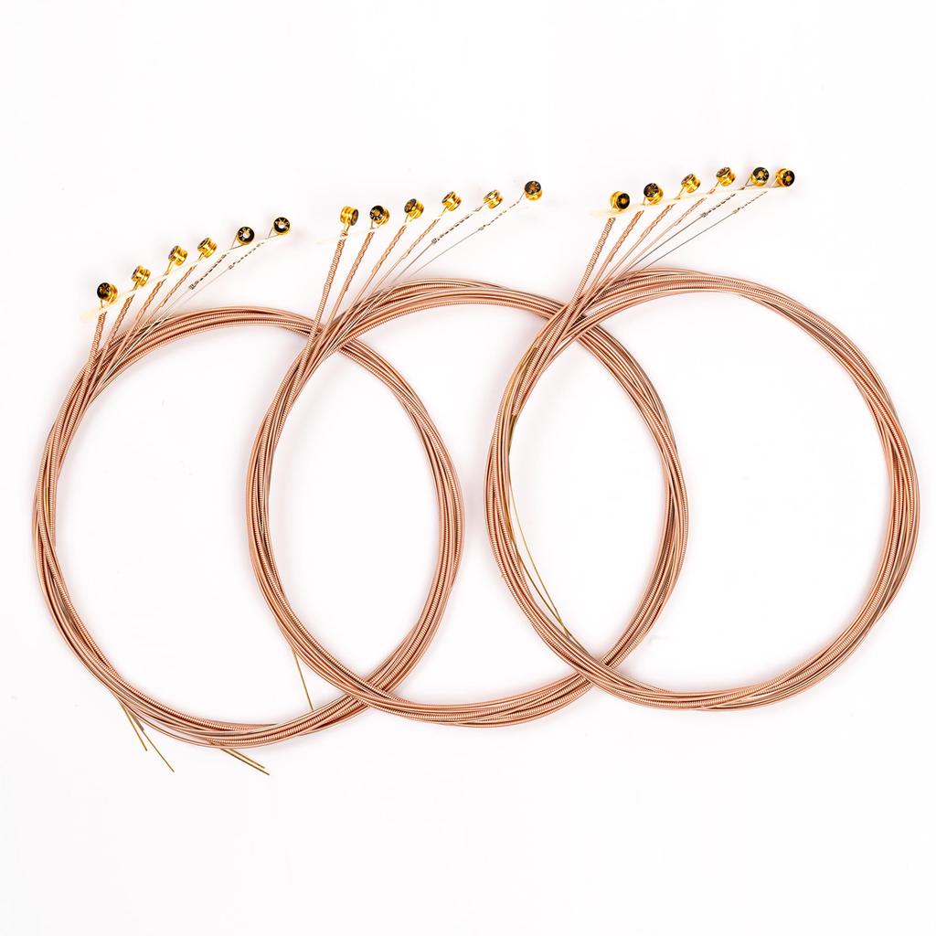 Alice Acoustic Guitar Coated Practice Phosphor Bronze A206 Super Light Strings, Anti-Rust Strings, (.011-.052), 3-Pack