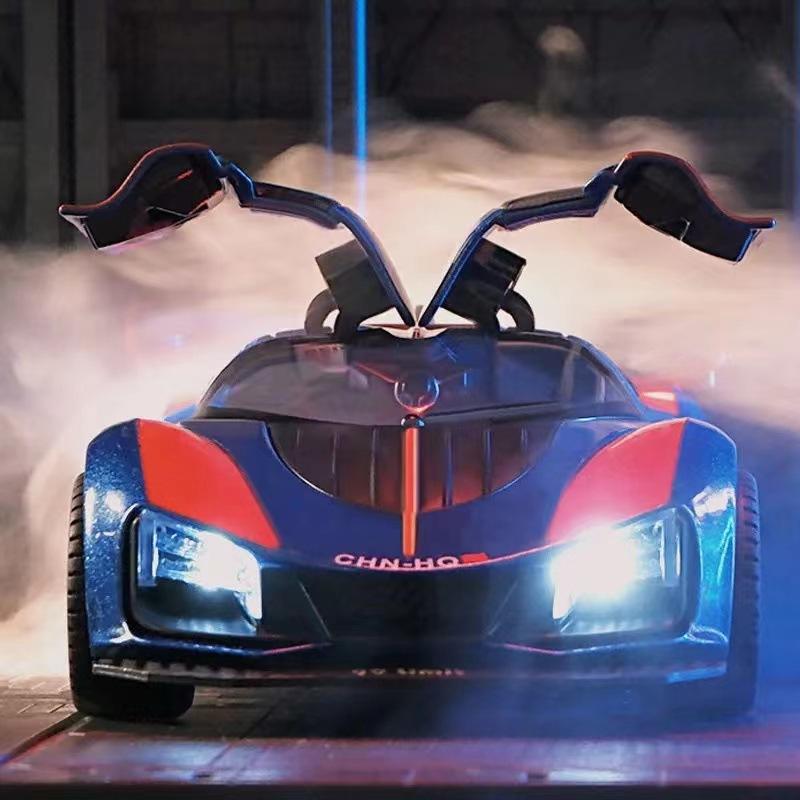 Масштаб 1/24 Hongqi S9, литая под давлением модель автомобиля, игрушечный автомобиль с откатным механизмом, звуком, светом и распылением для детей, коллекция подарков для мальчиков и девочек