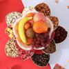 2-layer Snack Tray with Phone Holder Jewelry Organizer Creative Rotating Petal Candy Box  Entertain