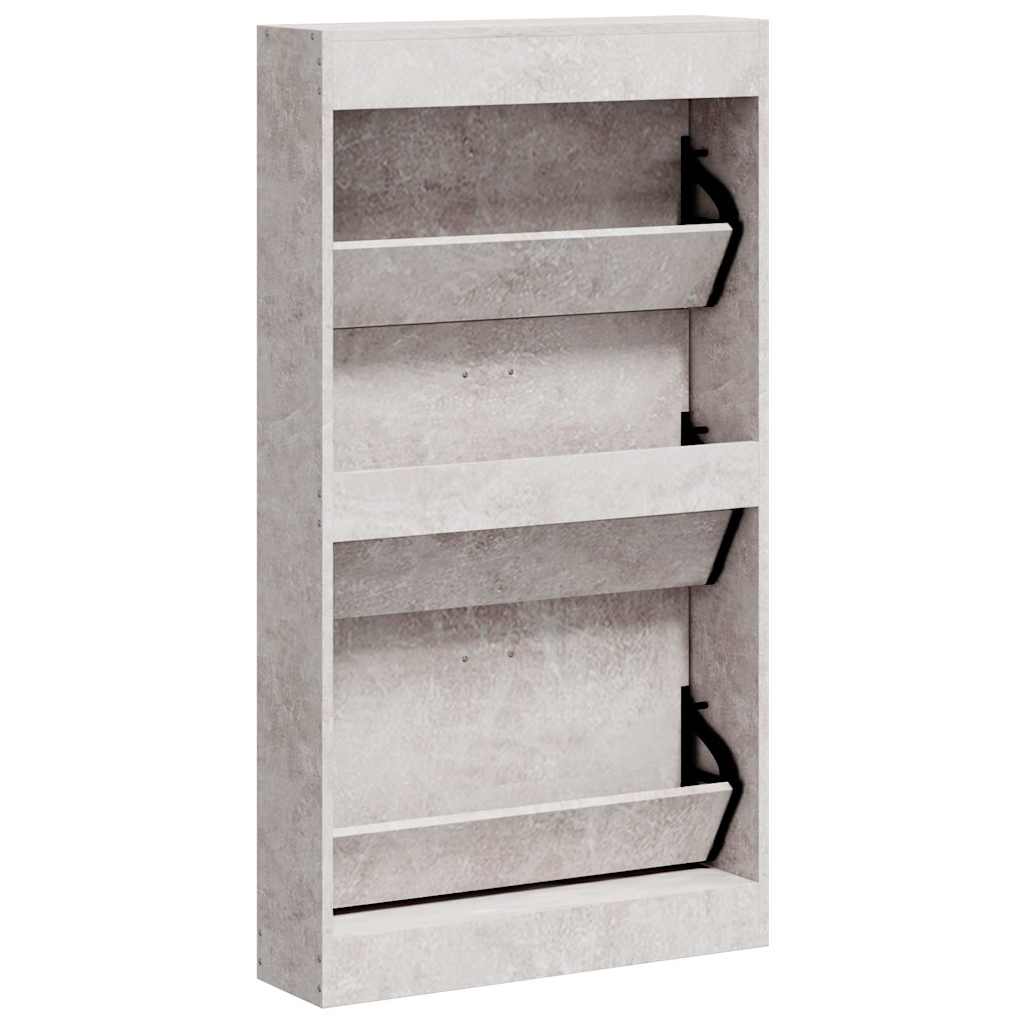 Vidaxl Szafka Na Buty, Szarość Betonu, 59X17X108 Cm