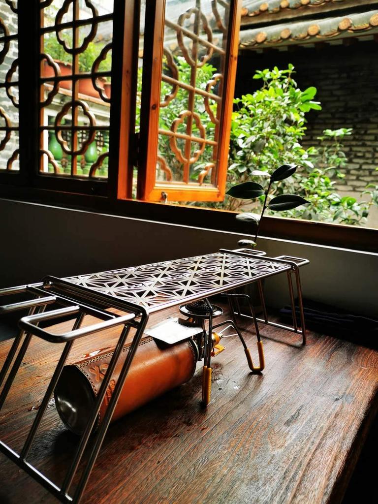 camping moon Bonfire Table Low Table Cooker Stand Set of 2 Trivets with Storage Bag MTG-TSCC