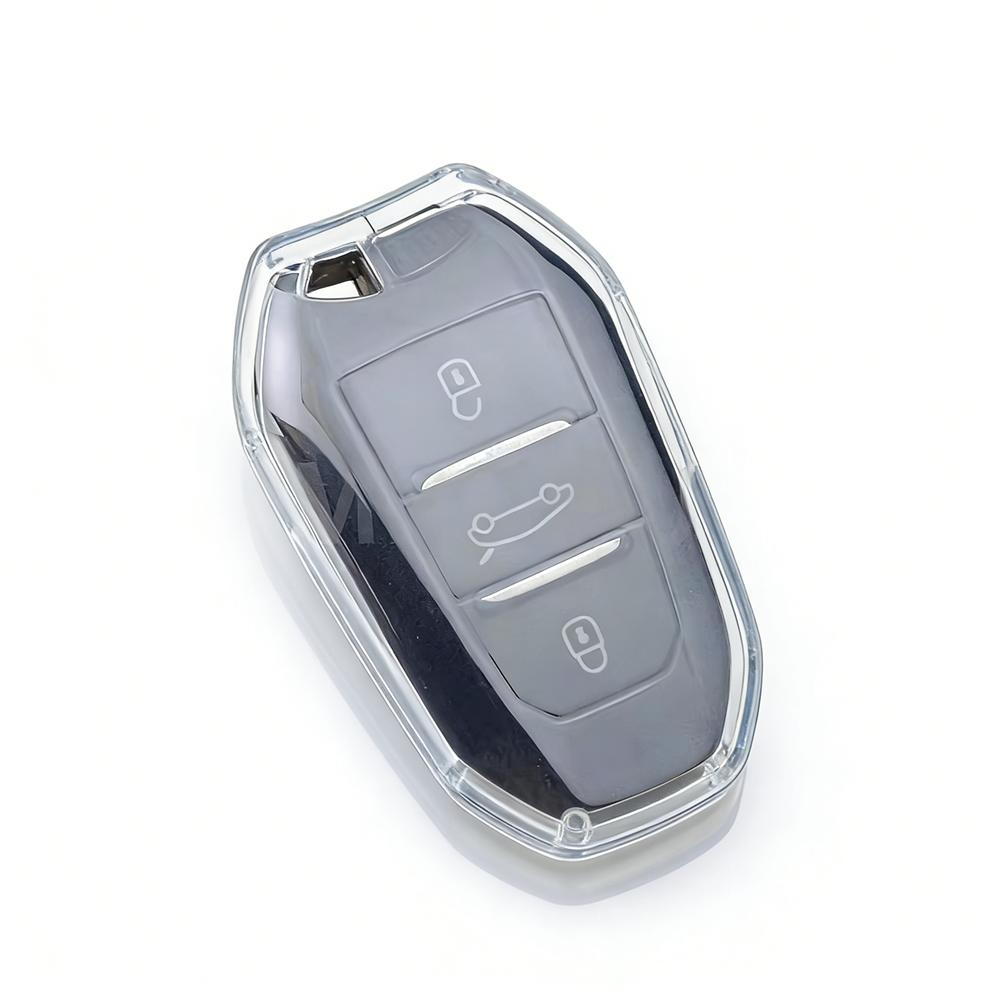 Прозрачный ТПУ чехол для ключа автомобиля для Peugeot 208 308 T9 508 2008 Для Citroen C4 Для Opel Corsa Crossland X Крышка для дистанционного ключа Брелок