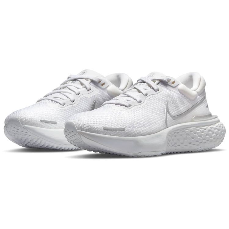 Nike Женские кроссовки ZoomX Invincible Run Flyknit White Metallic Silver Pure-Platinum CT2229-101