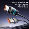 MCDODO CA-2350 1,2 м USB-A на Type-C 6A Быстрая зарядка Кабель для передачи данных Скорость зарядки Видна