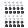 20 Sets Shoelace Rivets 9x5mm Eyelet Buttons 2.5x5.5mm Crossed Screws Shoe Lace Fastener Set Black
