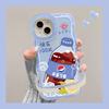 Applicable To Apple 15 Transparent Mobile Phone Case IPhone 14promax Summer Soda 13 Wave Side Invisible Double Stand