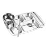 LIJIA KITCHENWARE 304 Stainless Steel Divided Canteen Tray Set (50-Pack)