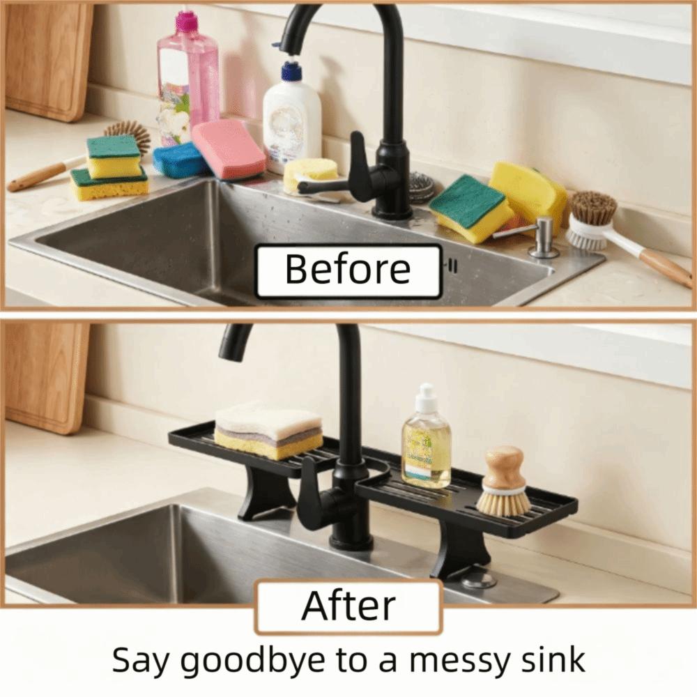 Mesh Faucet Storage Shelf Water Drainage Kitchen Drainage Holder Bathroom Storage Rack Household