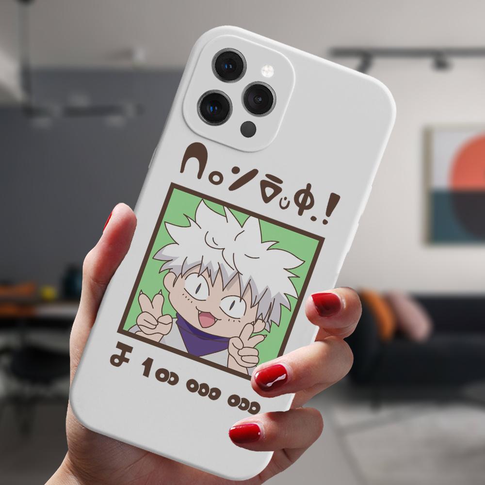 Для Iphone 13 11 12 14 Pro Max Mini Xs Xr 14plus белый чехол аниме Hunter X Hunter Killua Hisoka силиконовый защитный чехол
