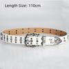 Metal Chic PU Belt Rivert Gradient Imitation Cow Belt New Y2K Jeans Decoration  Jeans Decoration