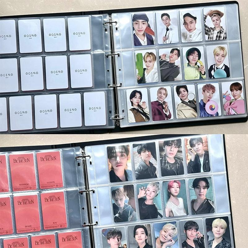 5-15 Grid Binder Photocard Holder 10-90pcs Inner Page Large Capacity Photo Album Idol Card Collect Book Poka Cards Binder Album