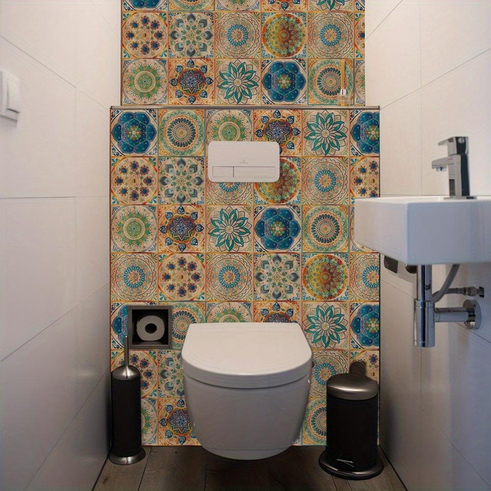 24 шт. Винтажные самоклеящиеся наклейки на керамическую плитку, отклеивающиеся и приклеивающиеся водонепроницаемые обои для фартука, настенные наклейки, декоративная плитка для кухни, ванной комнаты