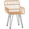 vidaXL Gartenstühle 2 Stk. mit Armlehnen 56x64x80 cm PE-Rattan
