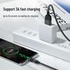 Магнитный USB-кабель 3A с быстрой зарядкой, вращающийся на 360 градусов, трехкомпонентный, гибкий дизайн
