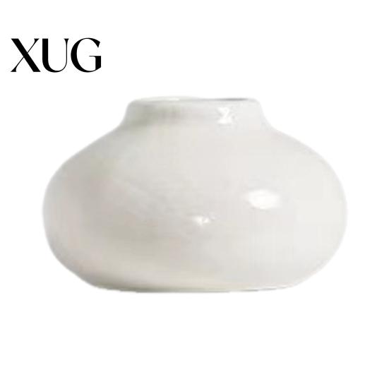 Ceramic Vases Mini Vase Solid Color Glazed Flower Desktop Decor Miniature Easy to Clean Bud for Small Hydroponic Plants Flowers Office Living