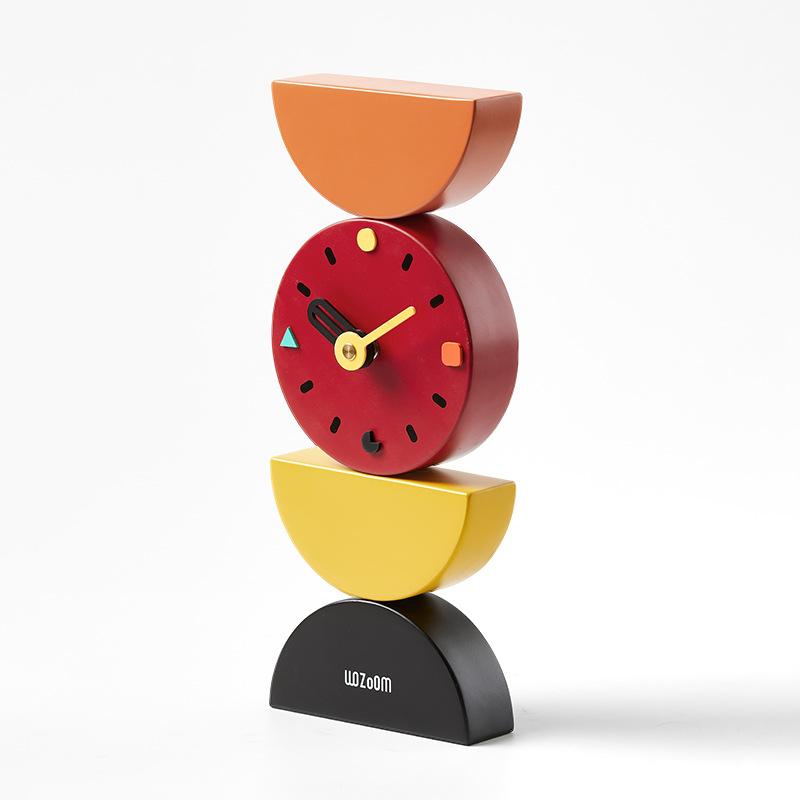 Креативные настольные часы Balance Art Цветная текстура Настольное украшение Настольные часы Декор Комната Светлая Роскошь Домашний декор Dekorasi Ruma