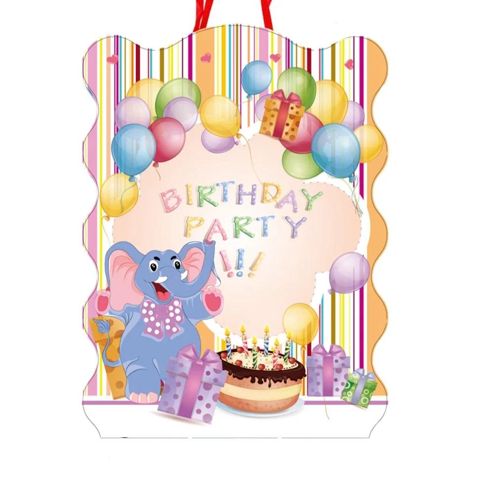 1pcs Birthday Theme Pinatas Kids Girl Boys Favors Pinata Smashing Candy Props Happy Birthday Party Game Decoration DIY