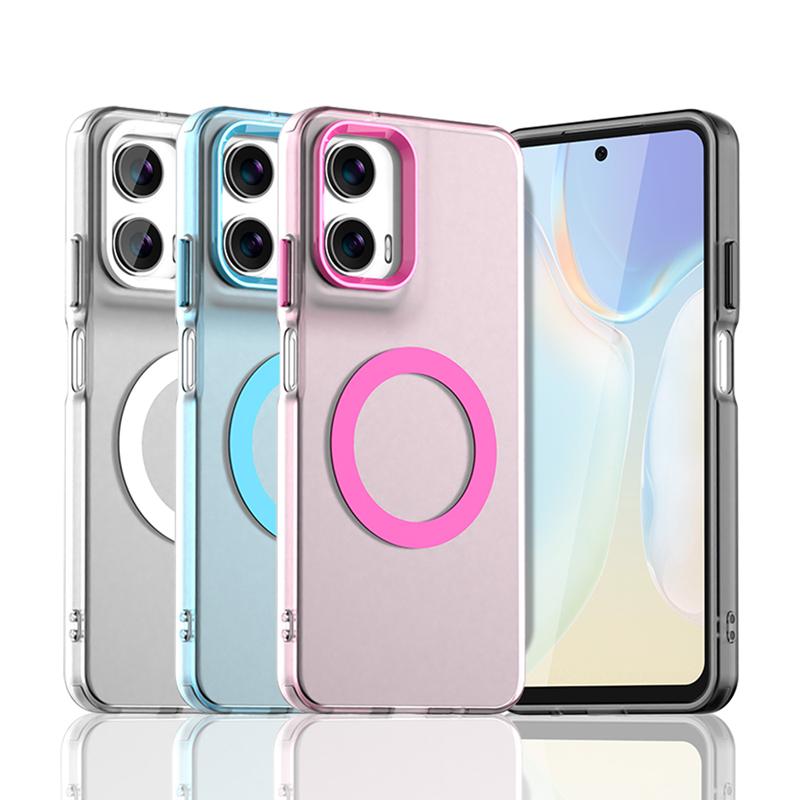 Чехол для Moto Edge 50 Neo Matte Skin Feeling, прозрачные магнитные чехлы для Motorola Edge 50 Neo, беспроводная зарядка, чехол Magsafe, чехол