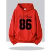 Oversized Hooded Sweatshirt With Minimalist Signature Print Numeric Design Unisex Streetwear Casual Long Sleeve