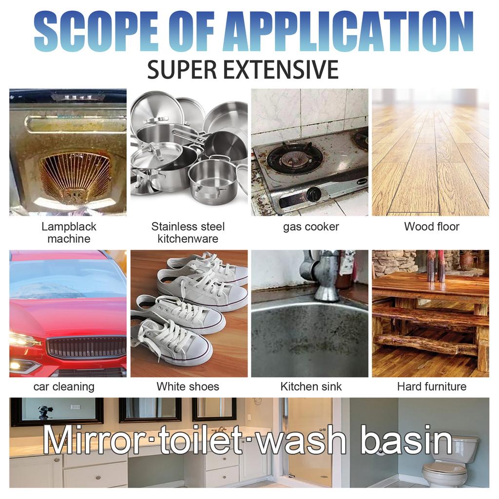 Крем для очистки кухонного тяжелого масла, средство для очистки кастрюль и мисок, средство для удаления ржавчины, универсальный крем для чистки деревянного пола из ткани