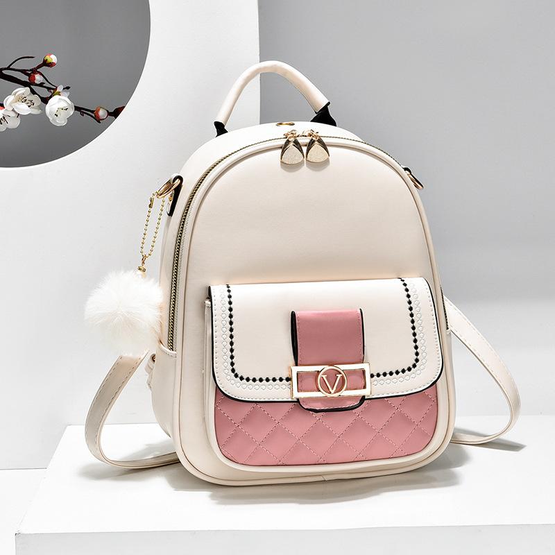 Backpack 2025 New Women's Fashion Travel Backpack Girl Embroidered Thread Student Shoulder Crossbody School Bag Woman