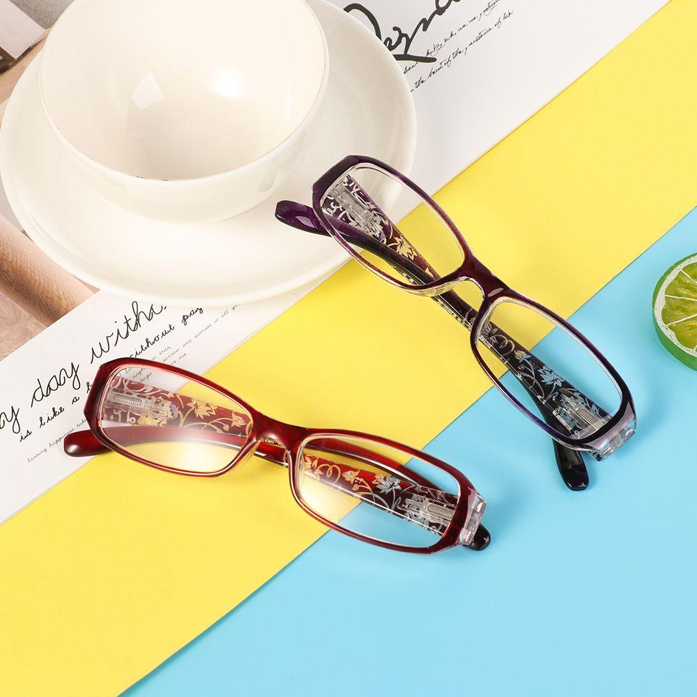 Flower Ultra Light Resin Spring Hinge Eyeglasses Reading Glasses +1.00~+4.0 Diopter Vision Care