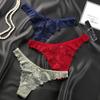 3pcs/lot Hollow Lingerie Transparent Seductive Women's Thong Sexy Lace Low Waisted T-panties Female Briefs Bikini Underpants