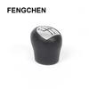 Renault Car Gear Shift Knob: 5-Speed Black Matte Leather Wrap